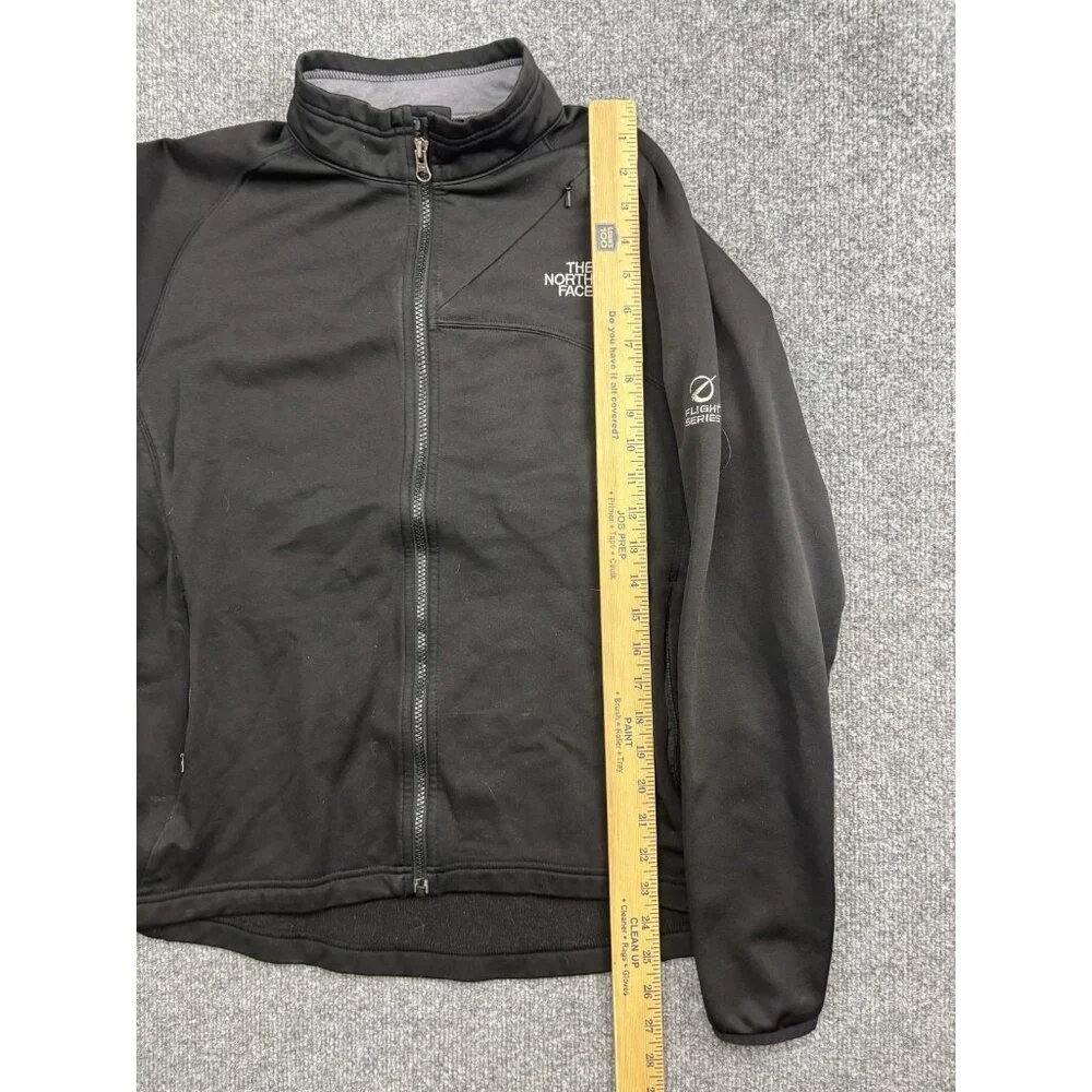 The North Face Jacket Mens Large Black TKA Stretch Flight Series Fleece Full Zip